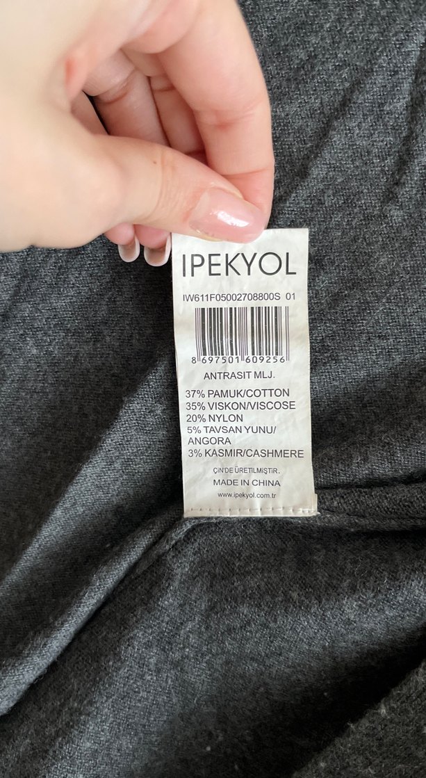 IPEKYOL gri triko hırka - Görsel 2