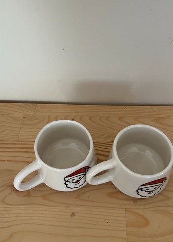 Noel Temalı Beyaz Seramik 2li kupa - Görsel 3