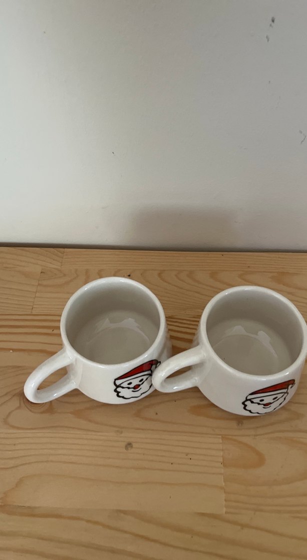 Noel Temalı Beyaz Seramik 2li kupa - Görsel 3