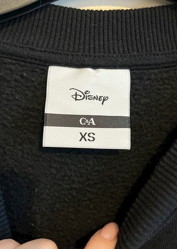 Siyah Disney Baskılı lisanslı Fermuarlı Sweatshirt - Görsel 3