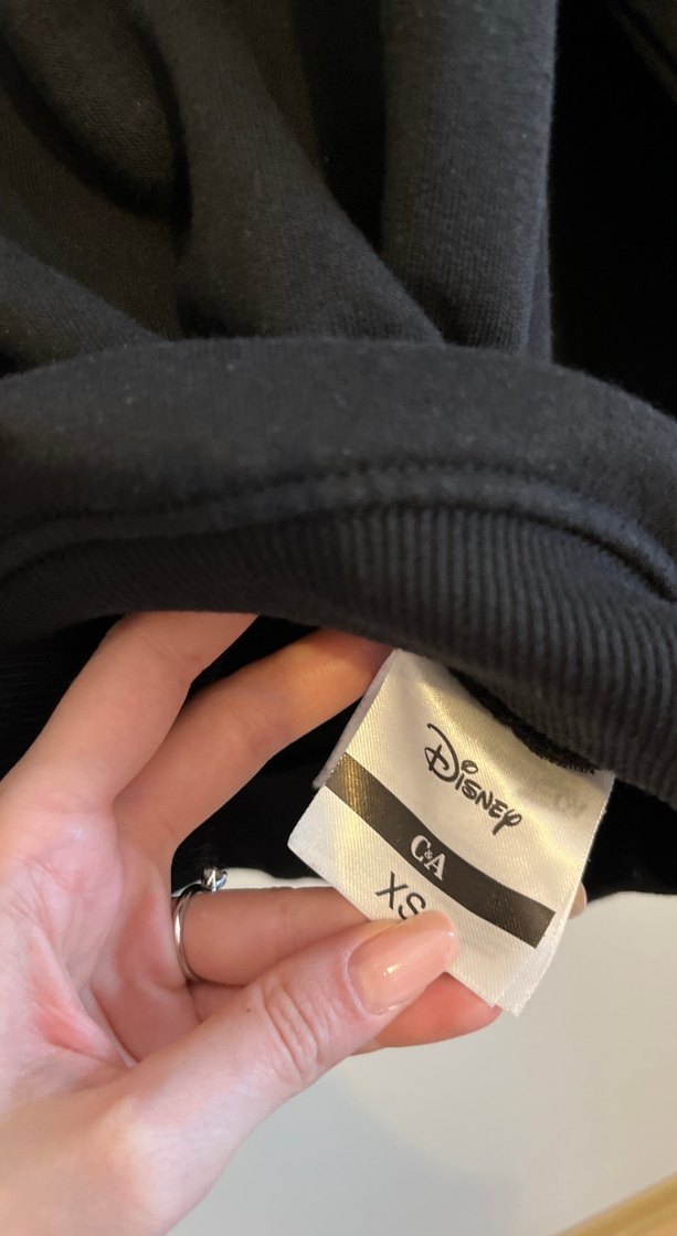 Siyah Disney Baskılı lisanslı Fermuarlı Sweatshirt - Görsel 4