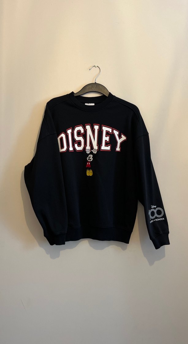 Siyah Disney Baskılı lisanslı Fermuarlı Sweatshirt - Görsel 2