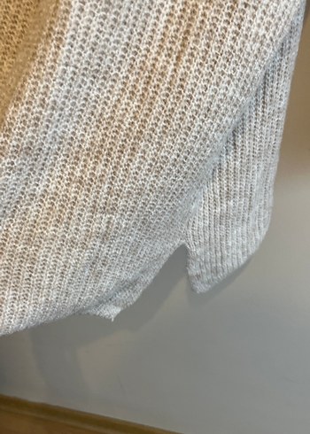 Bej Kadın Örgü Yün triko elbise - Görsel 3