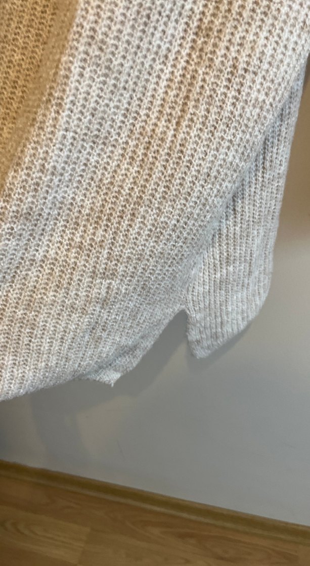 Bej Kadın Örgü Yün triko elbise - Görsel 3