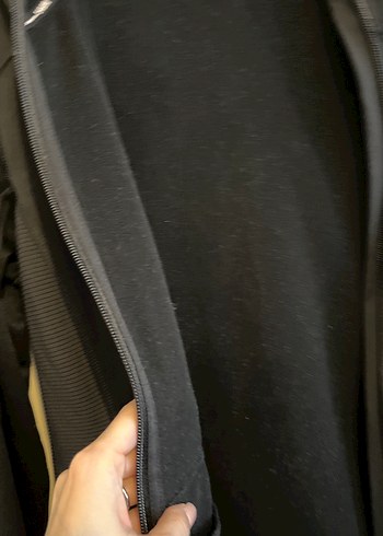 Fermuarlı Siyah Kadın Spor Ceket - Görsel 4