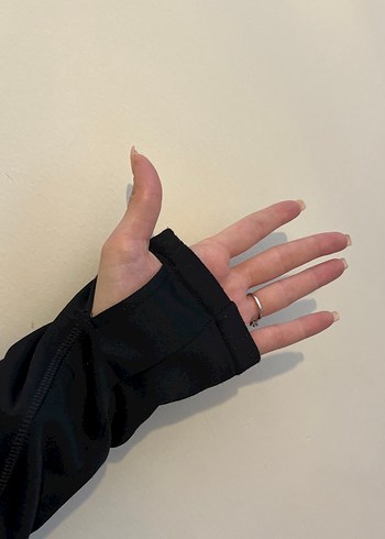 Fermuarlı Siyah Kadın Spor Ceket - Görsel 5