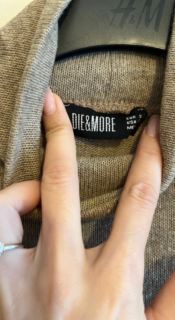 Kahve Yüksek Yakalı Triko Kadın Kazak - Görsel 2