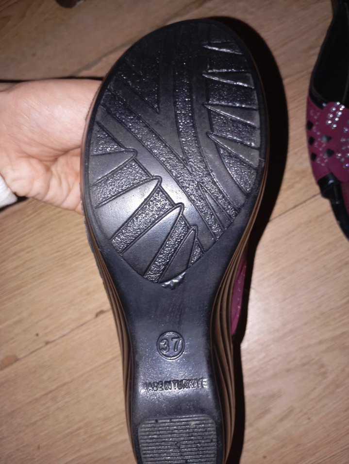 Koyu Pembe Tokalı Dolgu Topuk Kadın Terlik - Görsel 2