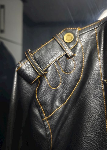 Siyah deri Ceket - Görsel 3