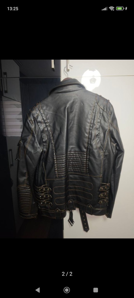Siyah deri Ceket - Görsel 2