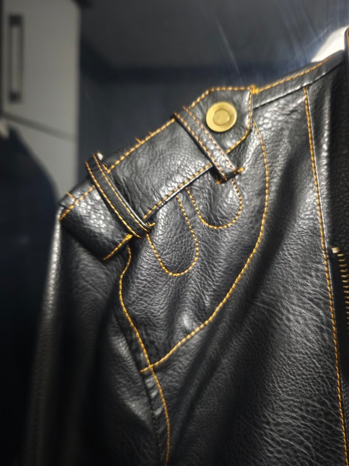 Siyah deri Ceket - Görsel 3