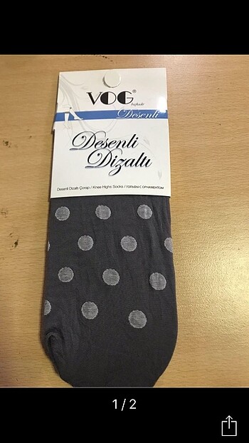 Puantiyeli diz altı opak çorap