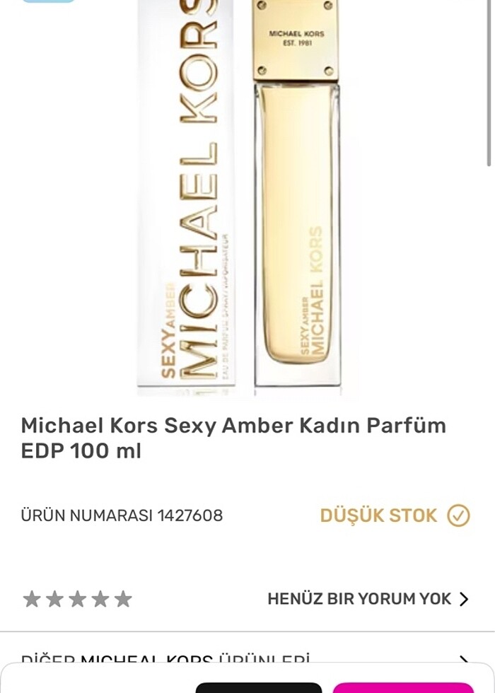 Micheal kora Sexy  amber orijinal paketli urun - Görsel 2