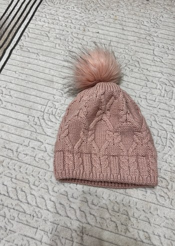 Pembe Örgü Çocuk Bere ve Atkı Seti - Görsel 3