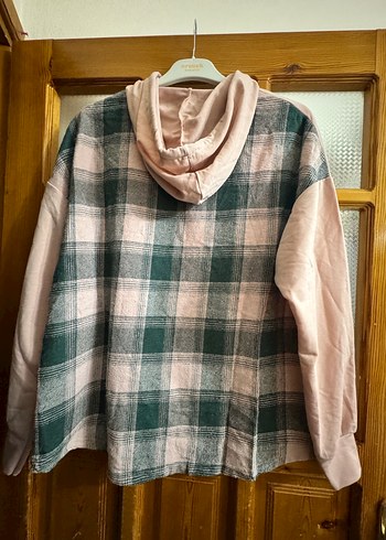 Bej Kadın Salaş Kapüşonlu Sweatshirt - Görsel 2