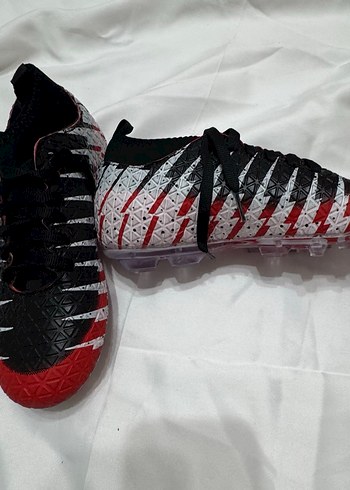 Kırmızı Siyah Zebra Desenli Erkek Futbol Ayakkabısı 37 numbers - Görsel 3