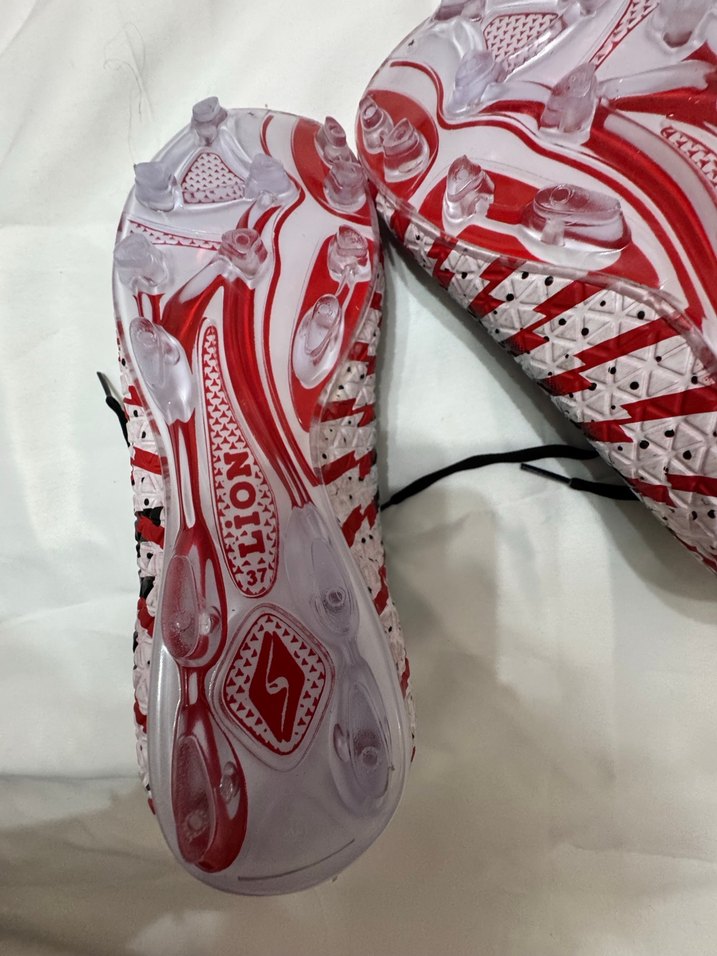 Kırmızı Siyah Zebra Desenli Erkek Futbol Ayakkabısı 37 numbers - Görsel 5