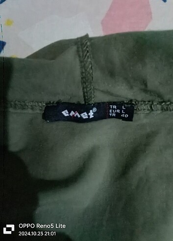 Haki yeşil kapşonlu mont - Görsel 5