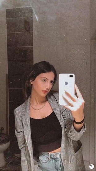 Ekoseli blazer ceket