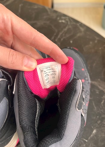 32 Beden pembe Renk Kız Çocuk Gri-Pembe Baskılı Lumberjack bot