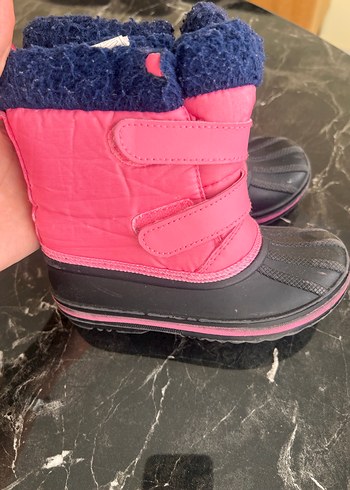 26 Beden Kız Çocuk Pembe Bağcıksız Kışlık Bot