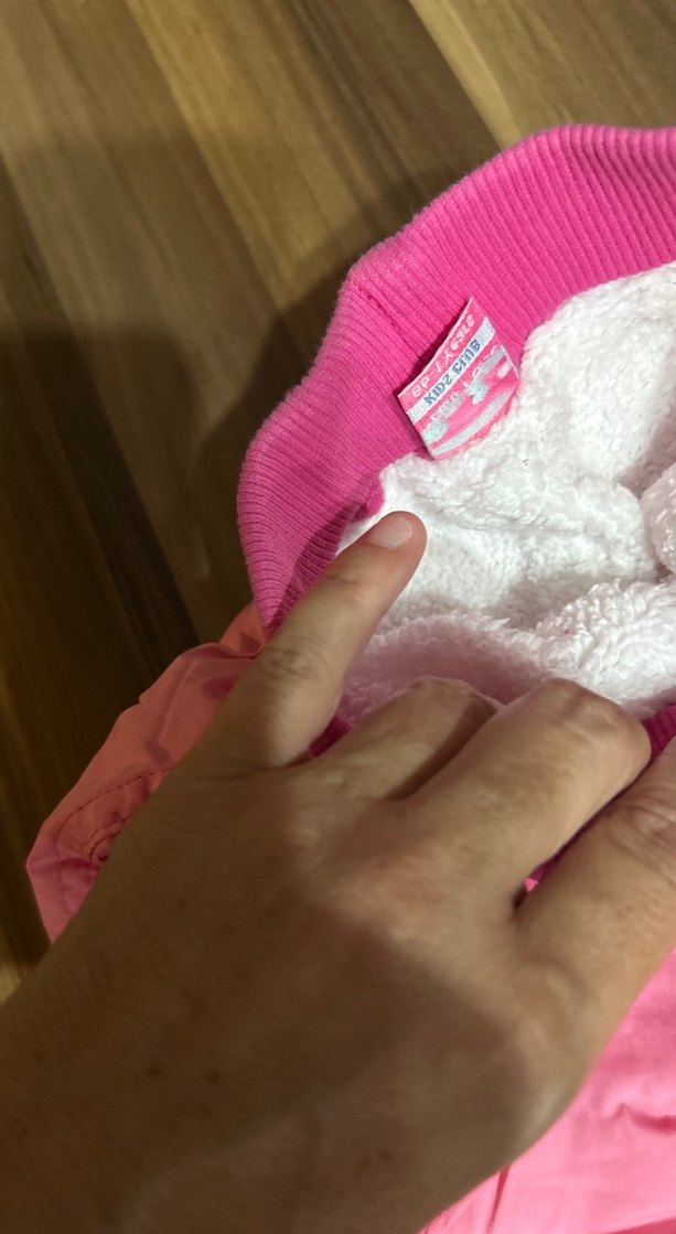 Kız Çocuk Pembe Nakışlı Fermuarlı Pantolon - Görsel 4