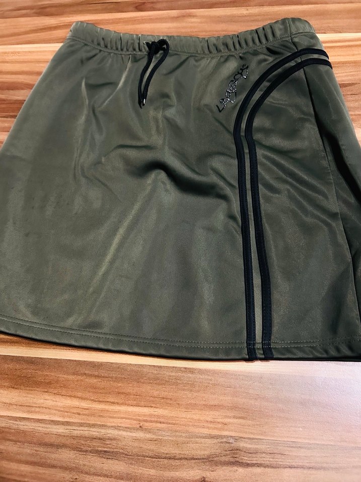 Yeşil Parlak Midi Spor Etek - Görsel 2