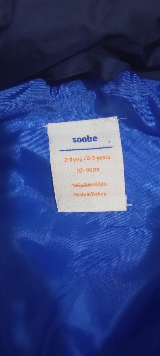 Erkek Çocuk Fermuarlı Mavi Biker Yelek - Görsel 4