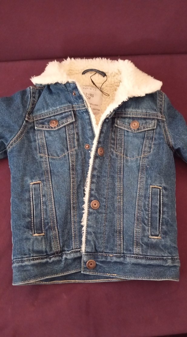 Bej Tüylü Erkek Çocuk Kabanı, 2-3 Yaş - Görsel 3