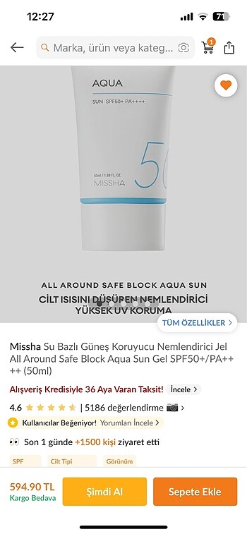 Beden Renk MİSSHA GÜNEŞ KREMİ