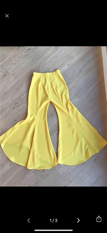 s Beden sarı Renk Zara sarı renk kumaş pantolun