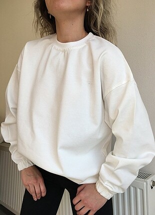 Zara Beyaz Sweat