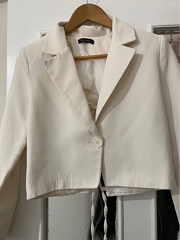 34 Beden beyaz Renk Crop blazer ceket