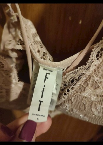 Defacto Fit dantelli pudra pembesi bralet - Görsel 3