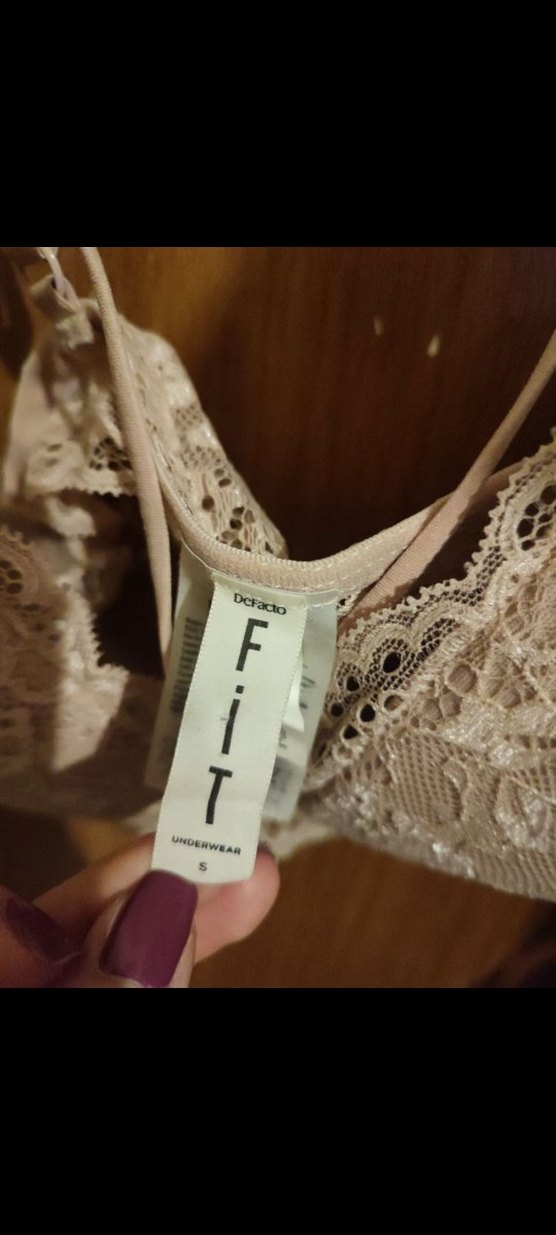 Defacto Fit dantelli pudra pembesi bralet - Görsel 3