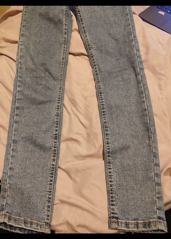 pull and bear düğmeli skinny jean pantolon - Görsel 4