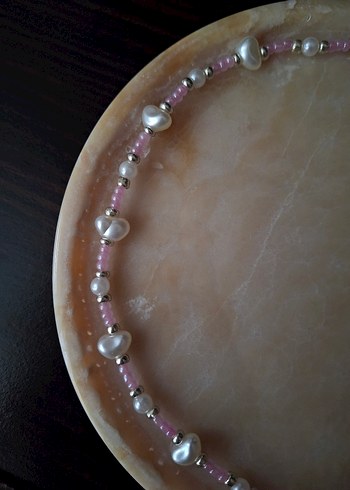 Accessorize Pembe Boncuklu El Yapımı Kolye