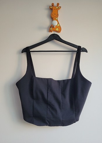 zara Siyah Keten Mini Bustiyer