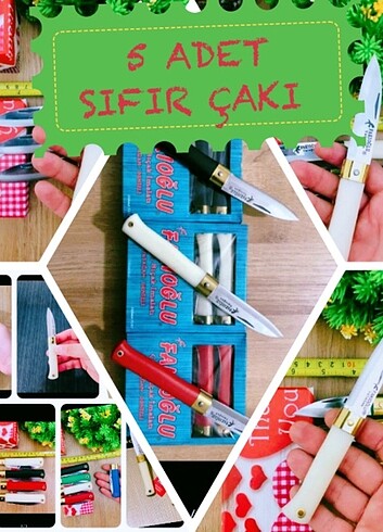 Beş adet sıfır çakı