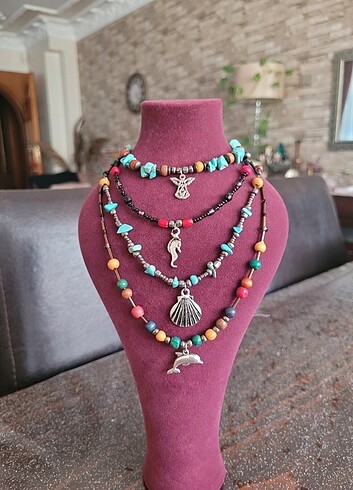 Beden çeşitli Renk Tasarım kolyeler doğal kristal taş charm