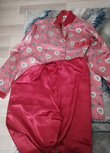 xl Beden Saten pjama 