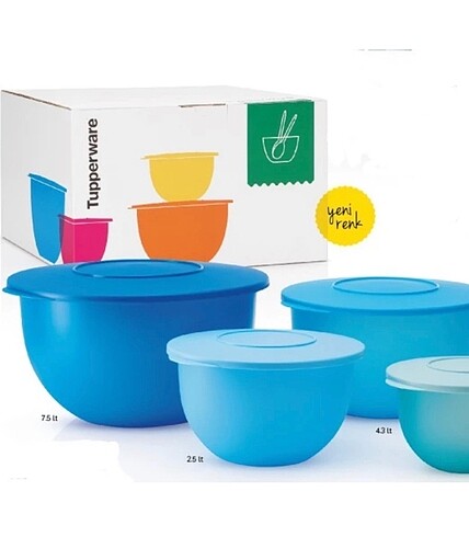 Beden mavi Renk Tupperware Eko set