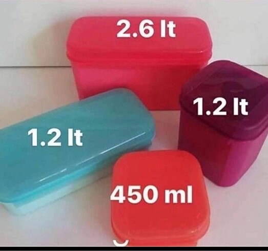 Tupperware Tupperware renkli kutular