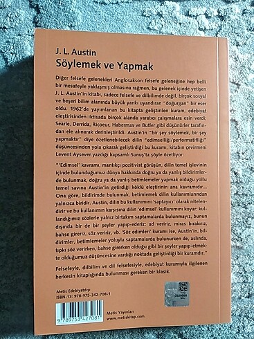  Söylemek ve Yapmak - J. L. Austin
