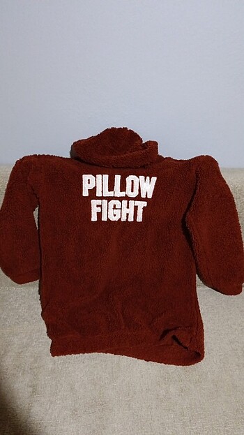 Kapüşonlu peluş sweatshirt L