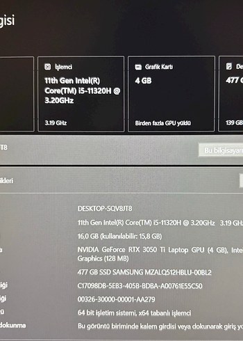Lenovo Ideapad Gaming 3 3050Ti 165Hz Laptop - Görsel 10