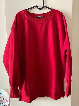 Bershka Kırmızı Oversize Sweatshirt