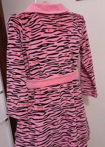 Özdilek Kız Çocuk Zebra Desenli Pembe sabahlık