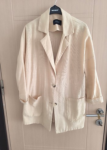 Zara Ekru Siklik Rahat Ve Sik Blazer Ceket