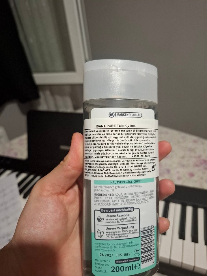 ISANA Pure Toner - Nemlendirici ve Cilt Temizleyici - Görsel 2